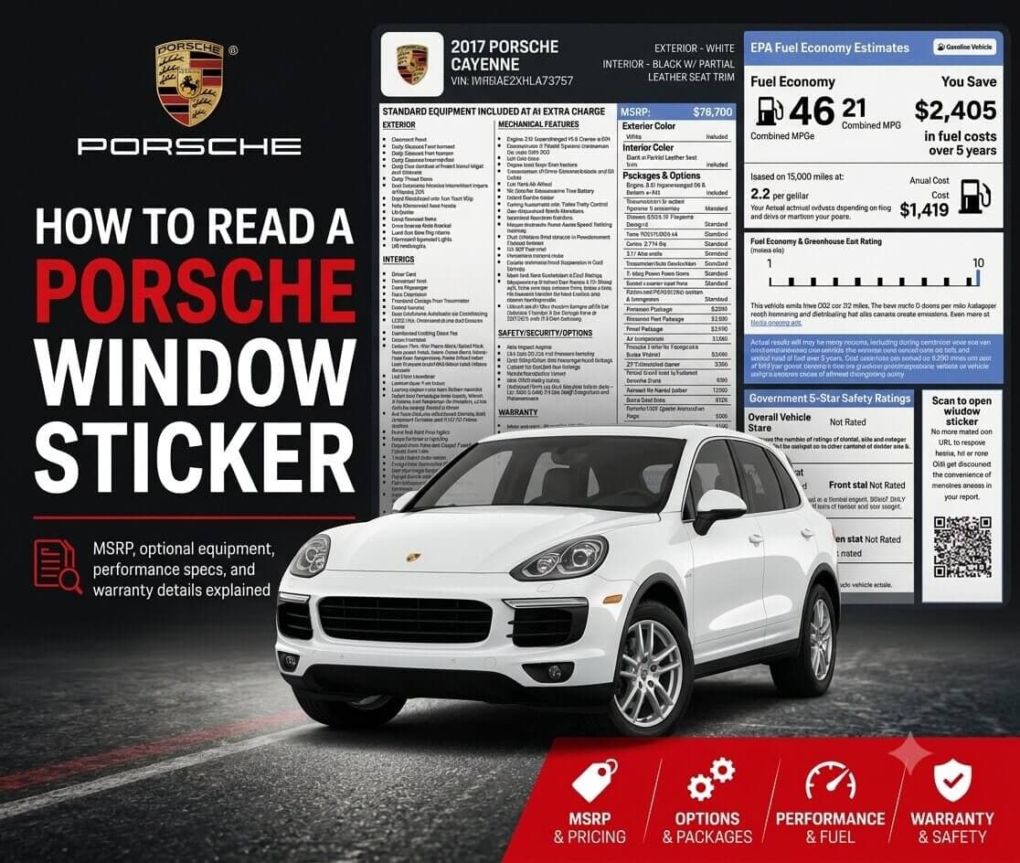 Porsche Window Sticker Guide
